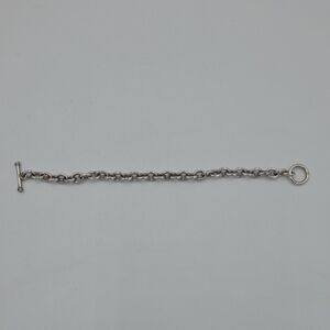 Sterling Silver 925 Chain Toggle Bracelet